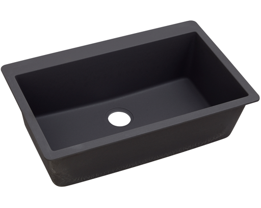 Elkay Quartz Luxe 33" x 20-7/8" x 9-7/16", Single Bowl Drop-in Sink, Caviar