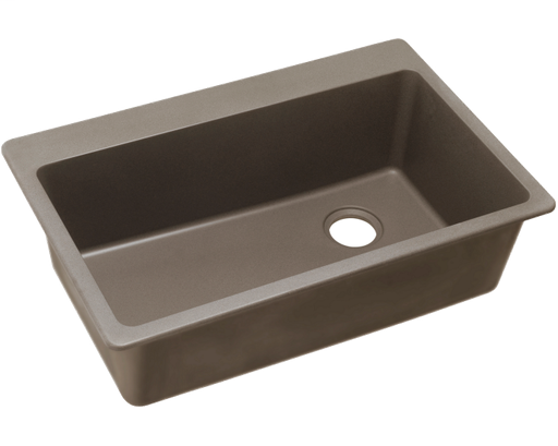 Elkay Quartz Classic 33" x 22" x 9-1/2", Single Bowl Drop-in Sink, Greige
