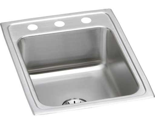 Elkay Lustertone Classic Stainless Steel 17" x 22" x 7-5/8", Single Bowl Drop-in Sink with Perfect Drain