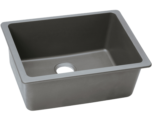 Elkay Quartz Classic 24-5/8" x 18-1/2" x 9-1/2", Single Bowl Undermount Sink, Greystone