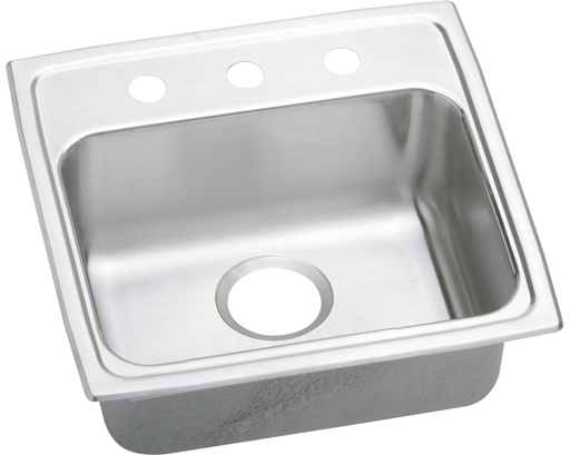 Elkay Lustertone Classic Stainless Steel 19" x 18" x 6-1/2", Single Bowl Drop-in ADA Sink