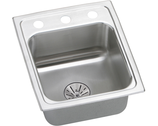 Elkay Lustertone Classic Stainless Steel 13" x 16" x 6-1/2", Single Bowl Drop-in ADA Sink with Perfect Drain
