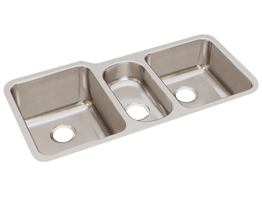 Elkay Lustertone Classic Stainless Steel 40" x 20-1/2" x 9-7/8", Triple Bowl Undermount Sink
