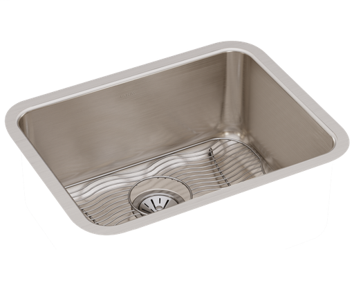 Elkay Lustertone Classic Stainless Steel 23-1/2" x 18-1/4" x 10", Single Bowl Undermount Sink Kit