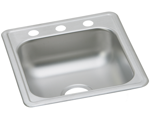 Dayton Stainless Steel 17" x 19" x 6-1/8", Single Bowl Drop-in Bar Sink
