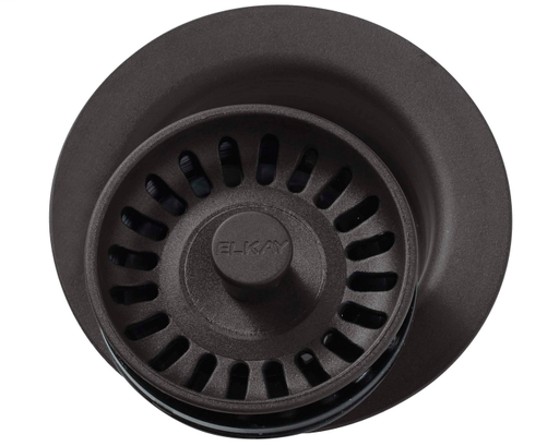Elkay Polymer 3-1/2" Disposer Flange with Removable Basket Strainer and Rubber Stopper Mocha