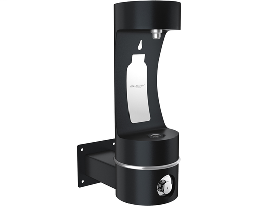 Elkay Outdoor ezH2O Bottle Filling Station Wall Mount, Non-Filtered Non-Refrigerated Freeze Resistant Black