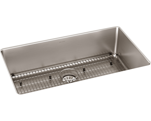 Elkay Lustertone Iconix 16 Gauge Stainless Steel 32-1/2 x 19-1/2" x 9" Single Bowl Undermount Sink Kit with Perfect Drain