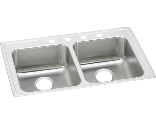 Elkay Lustertone Classic Stainless Steel 29" x 22" x 6", Equal Double Bowl Drop-in ADA Sink