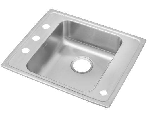 Elkay Lustertone Classic Stainless Steel 25" x 22" x 6", Single Bowl Drop-in Classroom ADA Sink