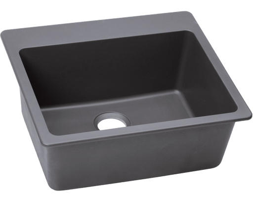 Elkay Quartz Classic 25" x 22" x 9-1/2", Single Bowl Drop-in Sink, Greystone