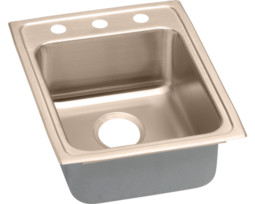 Elkay CuVerro Antimicrobial Copper 17" x 22" x 4-1/2", Single Bowl Drop-in ADA Sink