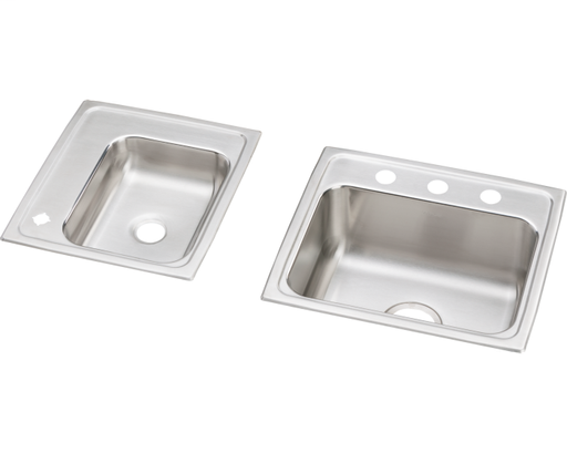 Elkay Lustertone Classic Stainless Steel 34" x 17" x 7-5/8", Double Bowl Drop-in Classroom Sink