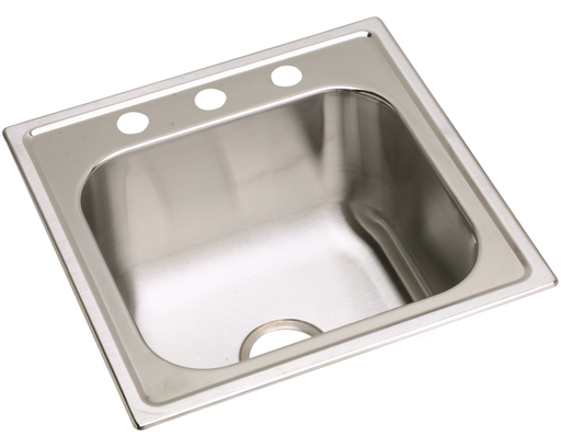 Dayton Stainless Steel 20" x 20" x 10-1/8", Single Bowl Drop-in Laundry Sink