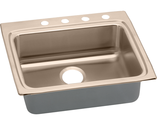 Elkay CuVerro Antimicrobial Copper 25" x 22" x 6", Single Bowl Drop-in ADA Sink