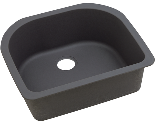 Elkay Quartz Luxe 25" x 22" x 8-1/2", Single Bowl Undermount Sink, Charcoal