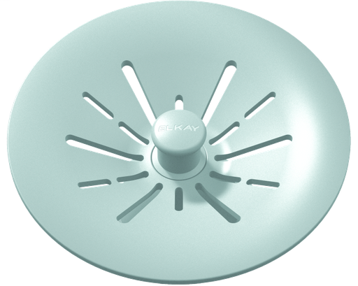 Elkay Quartz Perfect Drain 3-1/2" Removable Polymer Basket Strainer and Rubber Stopper Mint Creme