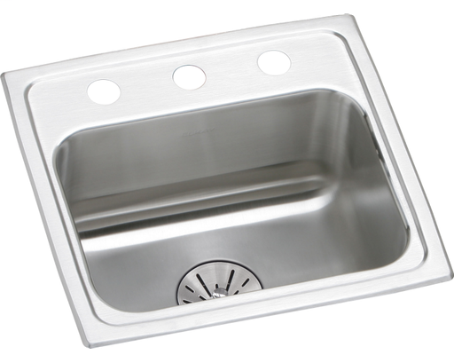 Elkay Lustertone Classic Stainless Steel 17" x 16" x 6-1/2", Single Bowl Drop-in ADA Sink with Perfect Drain