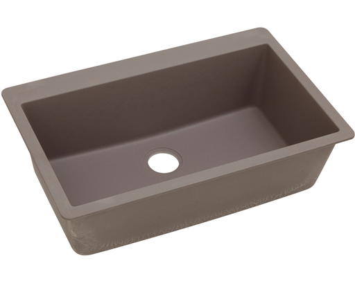 Elkay Quartz Classic 33" x 20-7/8" x 9-7/16", Single Bowl Drop-in Sink, Greige