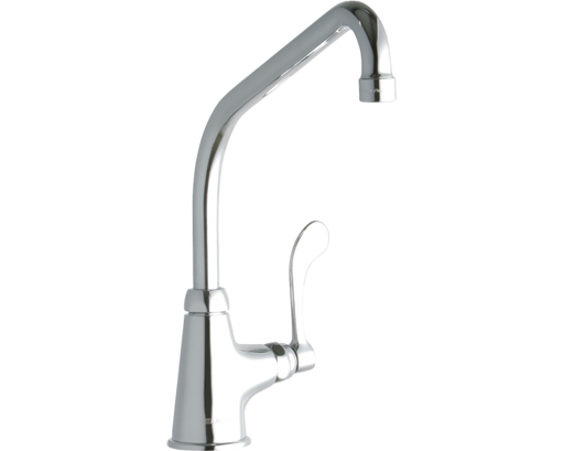 Elkay Single Hole with Single Control Faucet with 10" High Arc Spout 4" Wristblade Handle Chrome
