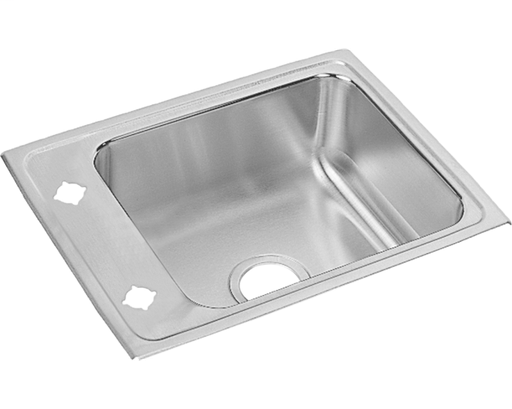 Elkay Lustertone Classic Stainless Steel 22" x 17" x 4", Single Bowl Drop-in Classroom ADA Sink