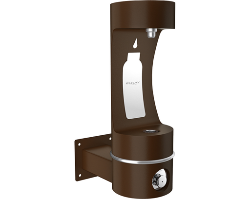 Elkay Outdoor ezH2O Bottle Filling Station Wall Mount, Non-Filtered Non-Refrigerated Freeze Resistant Brown