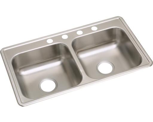 Elkay Neptune Stainless Steel 33" x 19" x 6-7/16", Double Bowl Drop-in Sink