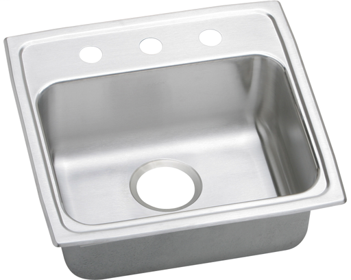 Elkay Lustertone Classic Stainless Steel 19-1/2" x 19" x 5-1/2", Single Bowl Drop-in ADA Sink