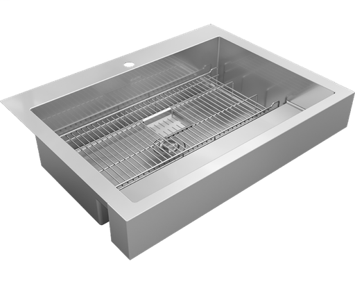 Elkay Dart Canyon Stainless Steel 35-7/8" x 27-1/4" x 9-5/8", Single Bowl Farmhouse ADA Workstation Sink
