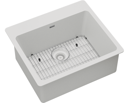 Elkay Quartz Classic 25" x 22" x 9-1/2", Single Bowl Drop-in Sink Kit, White