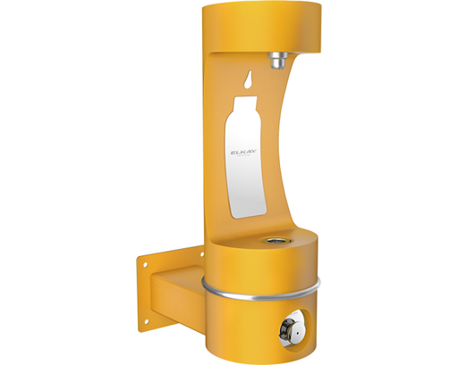 Elkay Outdoor ezH2O Bottle Filling Station Wall Mount, Non-Filtered Non-Refrigerated Freeze Resistant Yellow