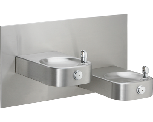 Elkay Slimline Soft Sides Heavy Duty Bi-Level Fountain, Non-Filtered Non-Refrigerated Stainless