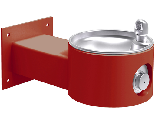 Elkay Outdoor Fountain Wall Mount, Non-Filtered Non-Refrigerated, Red