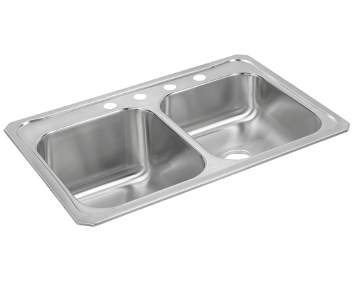Elkay Celebrity Stainless Steel 33" x 22" x 10-1/4", Equal Double Bowl Drop-in Sink