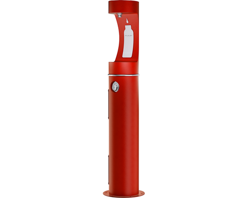 Elkay Outdoor EZH2O Bottle Filling Station Pedestal, Non-Filtered Non-Refrigerated Red