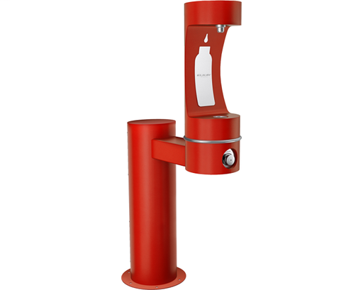 Elkay Outdoor EZH2O Bottle Filling Station Pedestal, Non-Filtered Non-Refrigerated Freeze Resistant Red