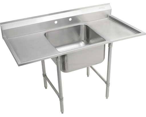 Elkay Rigidbilt Stainless Steel 27" x 29-3/4" x 12-3/4" Floor Mount, Single Compartment Scullery Sink w/ Drainboard