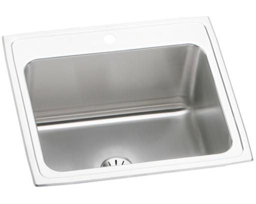 Elkay Lustertone Classic Stainless Steel 25" x 22" x 10-3/8", Single Bowl Drop-in Sink with Perfect Drain