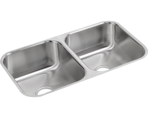 Elkay Neptune Stainless Steel 31-3/4" x 18-1/4" x 8", Equal Double Bowl Undermount Sink