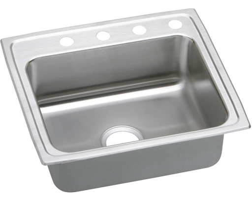 Elkay Lustertone Classic Stainless Steel 25" x 21-1/4" x 6-1/2", Single Bowl Drop-in ADA Sink