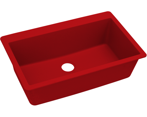 Elkay Quartz Luxe 33" x 20-7/8" x 9-7/16", Single Bowl Drop-in Sink, Maraschino