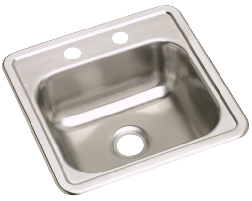 Elkay Neptune Stainless Steel 15" x 15" x 5-1/8", Single Bowl Drop-in Sink