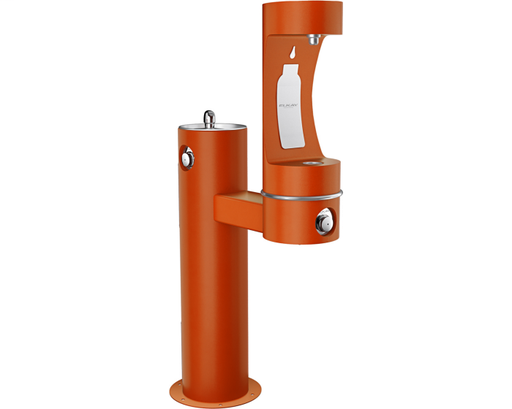 Elkay Outdoor ezH2O Bottle Filling Station Bi-Level Pedestal, Non-Filtered Non-Refrigerated Freeze Resistant Terracotta