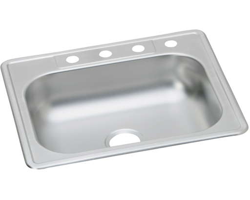 22 Gauge Stainless Steel 25" x 22" x 6" Single Bowl Drop-in Kitchen Sink