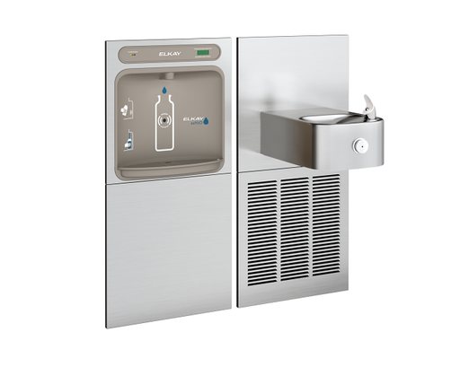 Elkay EZH2O Bottle Filling Station & Soft Sides Single Fountain, Filtered 8 GPH Stainless