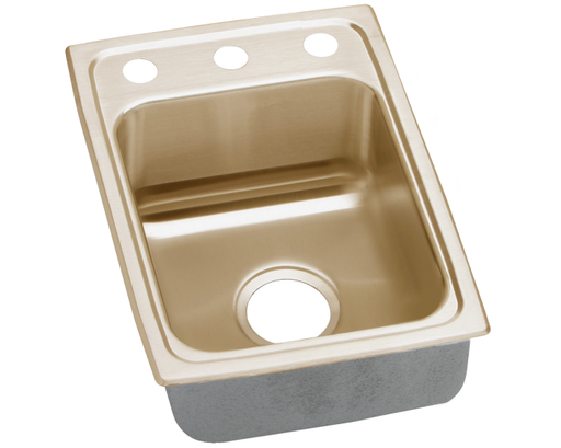 Elkay CuVerro Antimicrobial Copper 15" x 22" x 5", Single Bowl Drop-in ADA Sink