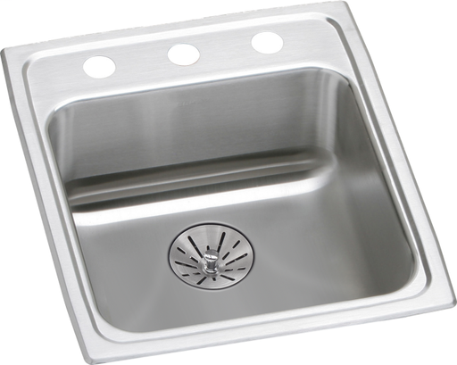 Elkay Lustertone Classic Stainless Steel 15" x 22" x 6-1/2", Single Bowl Drop-in ADA Sink with Perfect Drain
