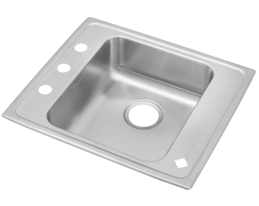 Elkay Lustertone Classic Stainless Steel 25" x 22" x 4", Single Bowl Drop-in Classroom ADA Sink