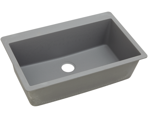 Elkay Quartz Classic 33" x 20-7/8" x 9-7/16", Single Bowl Drop-in Sink, Greystone