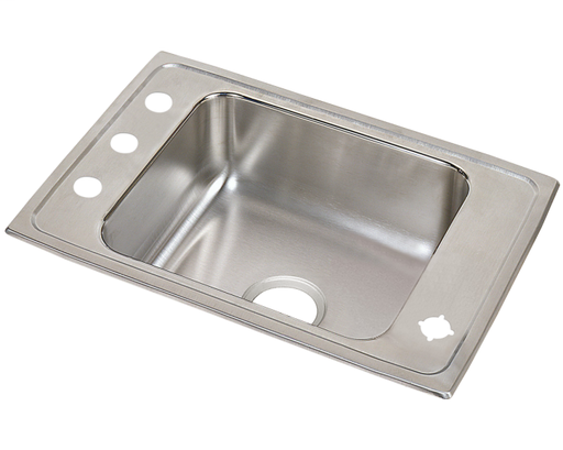 Elkay Lustertone Classic Stainless Steel 25" x 17" x 5", Single Bowl Drop-in Classroom ADA Sink